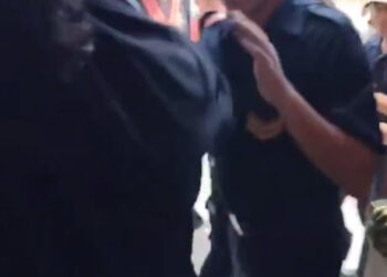 Reclamos de ATE en el municipio. Hay forcejeos