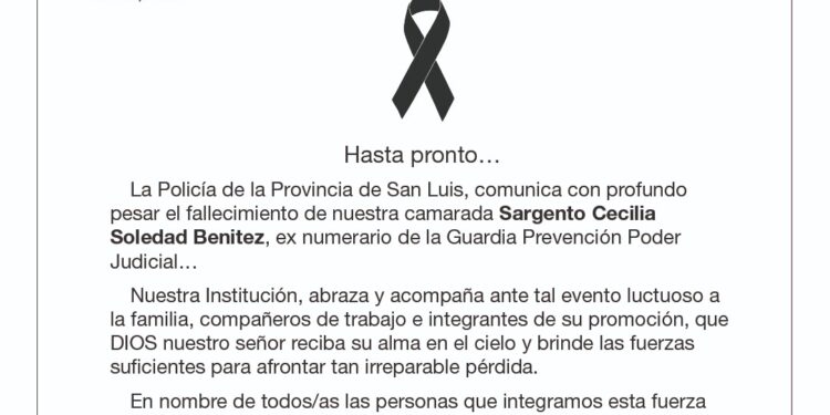 Comunicado de la polícia de San Luis