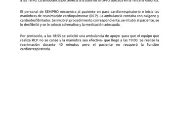 Comunicado del Sistema de Salud provincial