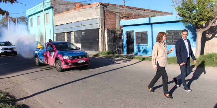 Y un día decidieron fumigaron en barrios de la ciudad. Le tocó a la zona oeste