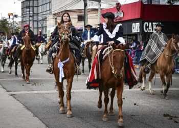 El frío no logró apagar el espíritu de Mayo que emanó el desfile por las calles de San Luis