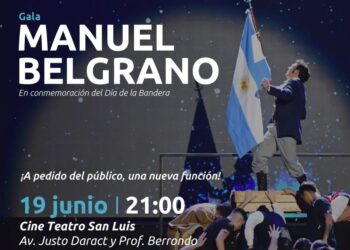 Realizarán la Gala ‘Manuel Belgrano’ en el Cine Teatro San Luis