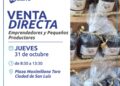 La venta directa de los jueves se trasladará a la plaza Maximiliano Toro