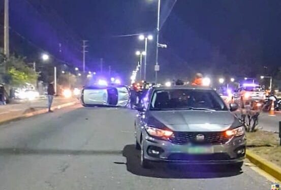 Una mujer resultó lesionada tras un choque múltiple en la avenida Vía del Peregrino