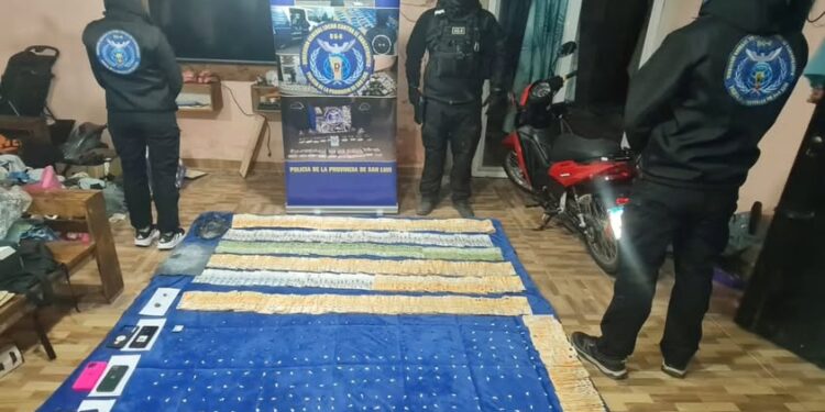 Desarticulan un centro de distribución de drogas en la ciudad de San Luis