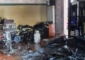 Sofocaron un incendio en un taller de motos; no hubo personas heridas