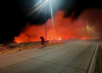 Accidente e incendio en Ruta N 7