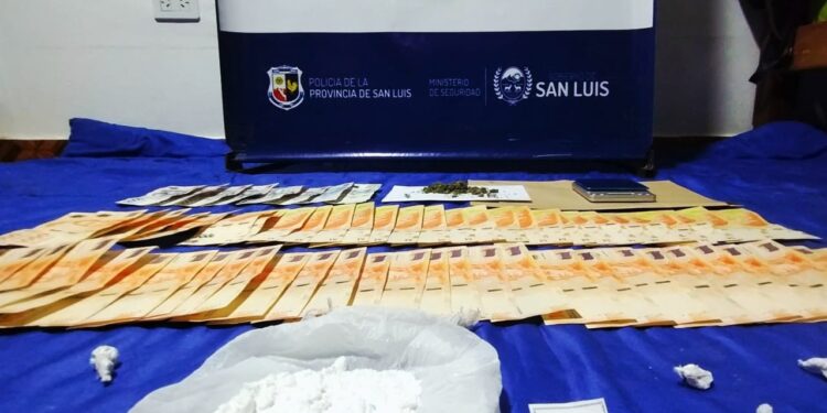 Operativo antidrogas con un detenido y droga incautada por más de 2 millones de pesos