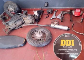 Recuperaron lo que quedó en partes de una moto que había sido sustraída