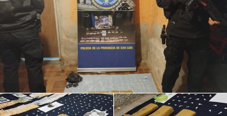 La Policía anuló tres centros de venta y distribución de drogas, incautó sustancias valuadas en más de 36 millones de pesos y detuvo a tres personas