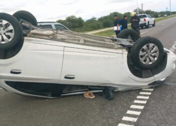 Vuelco en la Autopista Serranías Puntanas