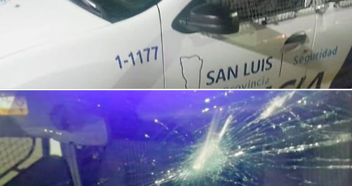 Dos efectivos policiales heridos y un patrullero dañado tras un disturbio en el barrio Virgen de Luján