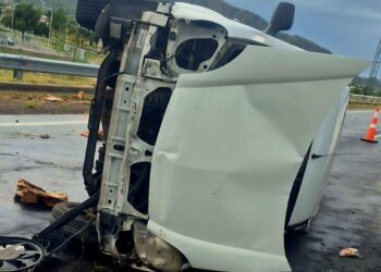 Intervienen Bomberos en un accidente vehicular con un herido en Ruta Provincial N° 147