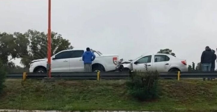 Choque en cadena en Av. Santos Ortiz