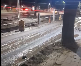 Vecino cuestionó el estado de una obra sobre avenida Lafinur y apuntó contra el Municipio