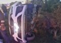 Volcó un automóvil en la Autopista Serranías Puntanas y sus ocupantes resultaron ilesos