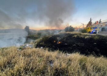 Bomberos sofocaron un incendio de malezas y basura