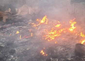 Sofocaron un incendio de residuos y malezas en un terreno baldío