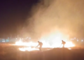 Sofocaron un incendio de malezas en un descampado