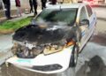Sofocaron el incendio de un taxi