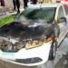 Sofocaron el incendio de un taxi