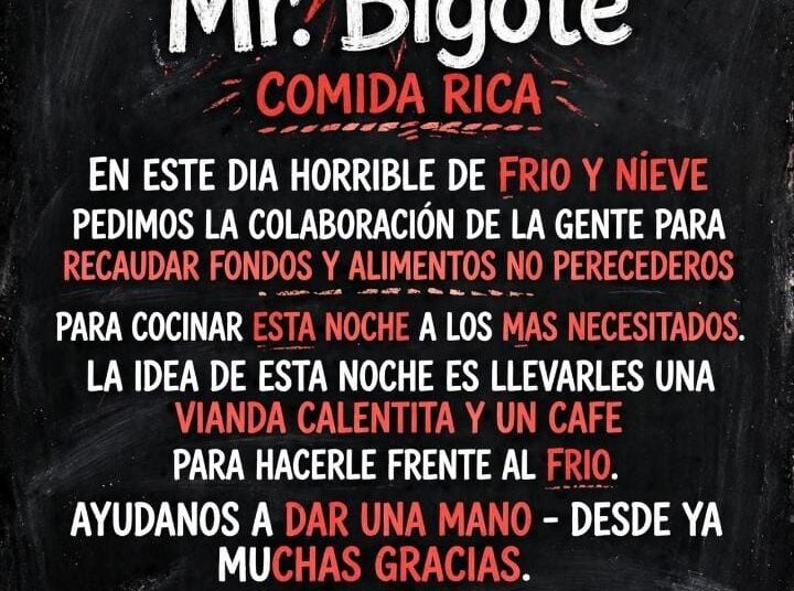En medio del frío, piden ayuda para llevar viandas calientes a personas en situación de calle