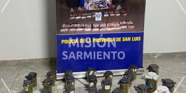Tras un allanamiento, la Policía secuestró armas de fuego y municiones, incautó marihuana valuada en 14 millones de pesos y detuvo a una mujer